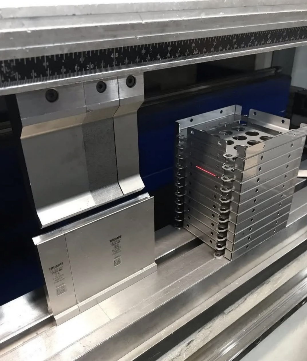 Sheet metal fabrication and bending support